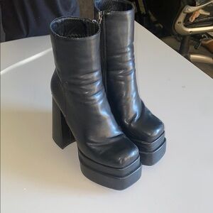Black Platform Ankle Boots